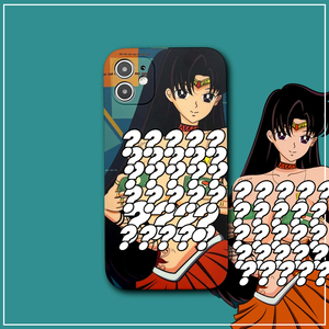 暗黑系污恶搞美少女战士火野丽适用苹果12手机壳x软xsmax防摔8plus