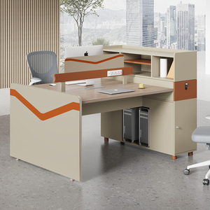 创意员工位工作桌职员电脑桌子办公室办公桌椅组合2/4/6人位卡座