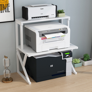 放打印机置物架桌面办公室收纳电脑桌上小型书架针式支架托架增高