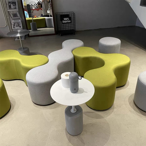 北欧异形办公休闲区沙发公司幼儿园布艺坐墩设计师创意组合矮凳