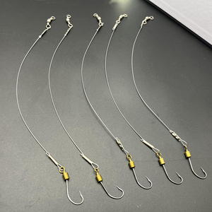 库钓防缠绕高档子线单钩巨物船钓鲳鱼钢丝转环鱼钩海竿大物钓组