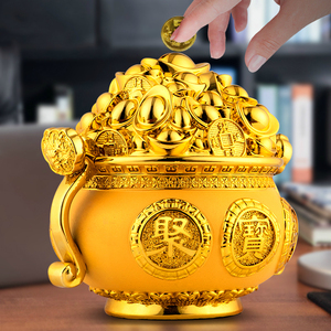 聚宝盆铜器聚财缸店里招财摆件家居饰品办公客厅招财开业礼品旺财