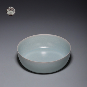 原产地王振峰汝窑北宋汝官窑深腹洗手工茶洗笔洗收藏陶瓷复高古瓷