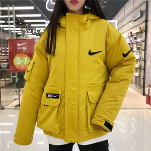 nike/耐克女棉服工装情侣款防寒厚款连帽棉衣运