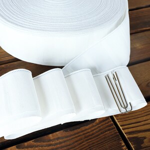 布头包全挂钩窗帘新品带条窗帘头固定白色整卷窗帘带边带装饰布带