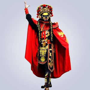 2021新款川剧变脸服装缝花夏天款男士变脸服装全套道具送教学包邮