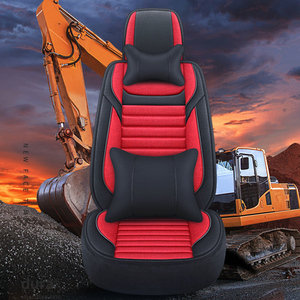 挖掘机座套三一徐工雷沃日立斗山小松勾机坐垫四季亚麻座垫专用布