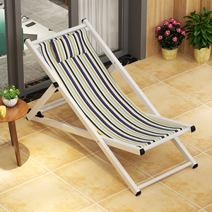 折叠躺椅午睡靠背椅子家用便携休闲椅沙滩椅夏天帆布阳台午休凉椅