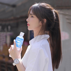 假发马尾女绑带式直发高马尾自然超长假马尾网红超轻双马尾假辫子