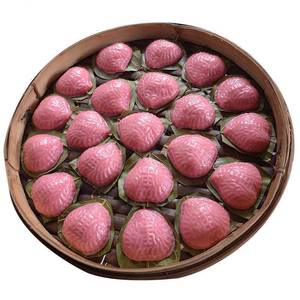 粤西高州特产广东茂名寿桃籺白色糍粑籺农家新鲜现做糯米艾籺化州