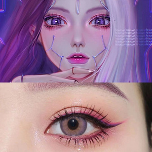 紫色美瞳新款年抛女大小直径莫妮卡紫cos日月抛欧美混血润瞳男em