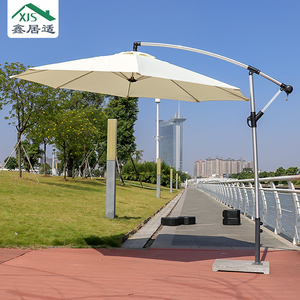 商用户外遮阳伞伸缩式广告伞可折叠防风加固室外大型太阳伞可定制