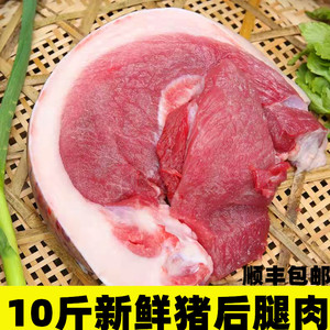 猪肉新鲜前后腿肉现杀散养笨猪非冷冻生鲜后臀尖肉烤肉后丘500g