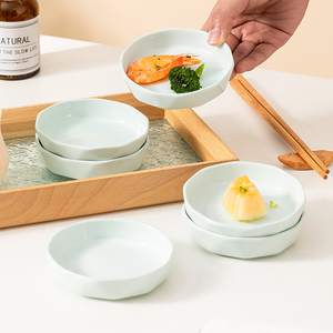 日式陶瓷调味碟酱油醋小碟子蘸料家用创意可爱的咸菜盘子菜盘餐具