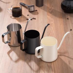 不锈钢手冲咖啡壶家用细口长嘴带刻度带盖挂耳ins风日式咖啡壶