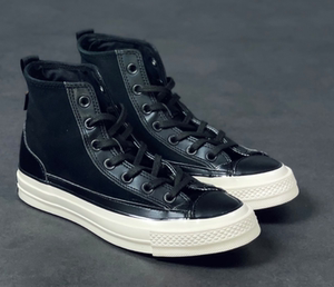 匡威 haven 联名款休闲圆头系带高帮黑色街头时尚帆布鞋板鞋