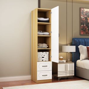 小房间简易单门衣柜北欧衣橱儿童窄小立柜收纳阳台储物单人挂衣柜