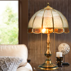 美式全铜纯铜欧式卧室床头灯主卧创意温馨奢华客厅高级感复古台灯