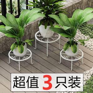 阳台植物摆放架放置圆形小凳子花架客厅2022新款铁艺盆栽架子室内