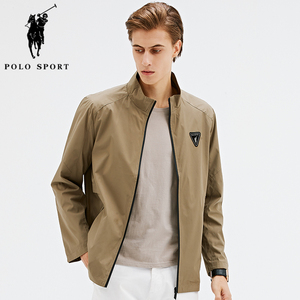 polo sport立领夹克男2020秋季新款纯色拉链开衫美式休闲保罗外套
