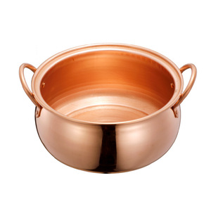 燃气灶加深加厚铜锅补铜锅煮炖菜铜锅铜汤锅 紫黄铜炖锅