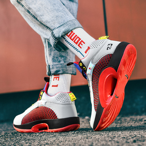 官网乔丹潮款篮球鞋男 35aj35dna气垫实战缓震黑白炫彩运动女跑鞋