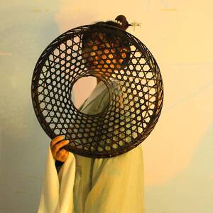 古风拍摄用品斗笠帽魏晋风斗笠汉服道具侠客莫离武侠斗笠cos帽子