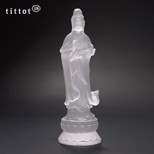 琉园(tittot)作品琉璃家用观世音佛像摆件创意设计礼品开运品味