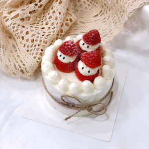 圣诞节男女生迷你情侣4寸四寸生日蛋糕合肥佛山沈阳全国同城配送