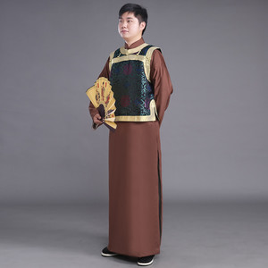 影视古装清朝满族贝勒阿哥古装男士地主少爷长衫摄影演出舞台服装