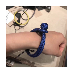 代购葆蝶家bv手绳经典小羊皮编织单股双股手环男女情侣款手链手镯