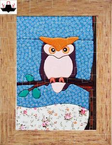 布艺diy手工布嵌画拼布画材料包儿童卡通动物贴布画18*26