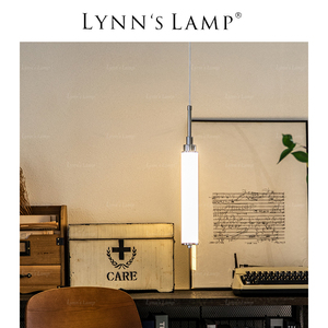 Lynn's立意 包豪斯单头床头吊灯极简led光管工业风餐厅吧台设计师