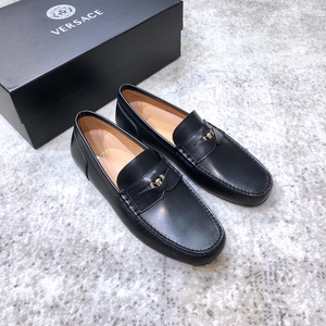 versace/范思哲21新款夏季浅口低帮时尚百搭男士休闲鞋豆豆鞋皮鞋