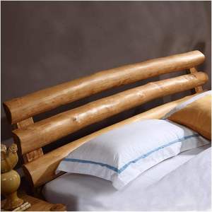 田园柏木圆木全实木双人床床风格包邮8米15木蜡油家具原木床免漆