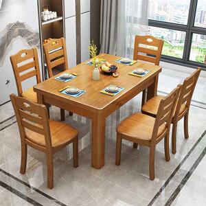 普通吃饭方桌老式农村四方家用简单餐馆简约正方形小户型客厅北欧