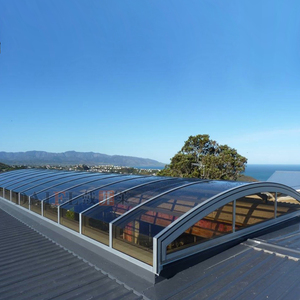 北京可移动阳光房别墅泳池电动顶阳台自动折叠伸缩滑动天井玻璃房