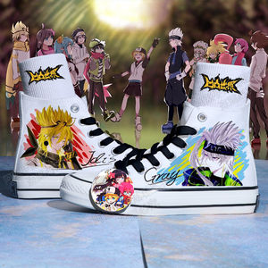 回力旗舰店2022新款凹凸世界周边帆布鞋格瑞雷狮男女涂鸦高帮cos