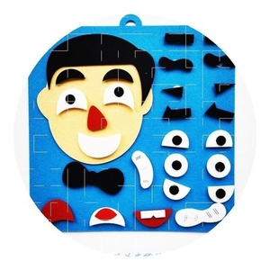 不织布认识五官表情贴画贴五官教具幼儿园玩具表情贴