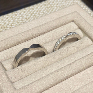 chaumet/尚美 plume系列 18k金无钻 满钻戒指 男女对戒 情侣婚戒