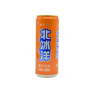 北冰洋桔汁汽水330ml*6听 老北京汽水罐装听装果汁碳酸饮料
