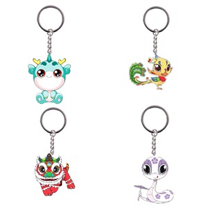 亮晶晶神兽钥匙扣大中华可爱儿童书包挂坠挂饰挂件