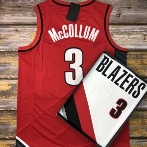 开拓者3号cj麦科勒姆球衣球裤套装男女城市版热压定制篮球服背心