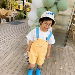 男童背带裤夏季2022新款休闲裤儿童夏装洋气一岁半男宝宝网红短裤