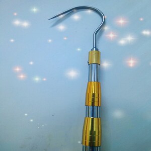 户外野钓钓位清理捞水草长杆伸缩镰刀打窝钓n鱼割草神器钩刀伸缩