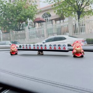 创意可爱麻将个性车留号码牌临时停车挪车牌多功能汽车装饰品