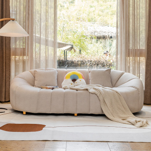 北欧简约现代轻奢沙发小户型客厅公寓民宿卧室网红款双人三人位