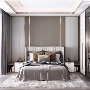 硬包背景墙床头卧室硬包背景墙现代简约轻奢pu皮棉麻硬包工装家用