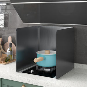 燃气灶隔热挡火板304不锈钢灶台防溅油烟加厚耐高温厨房炒菜围挡v