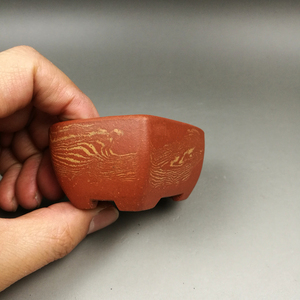 张秋平绞泥紫砂小盆微型紫砂花盆全手工